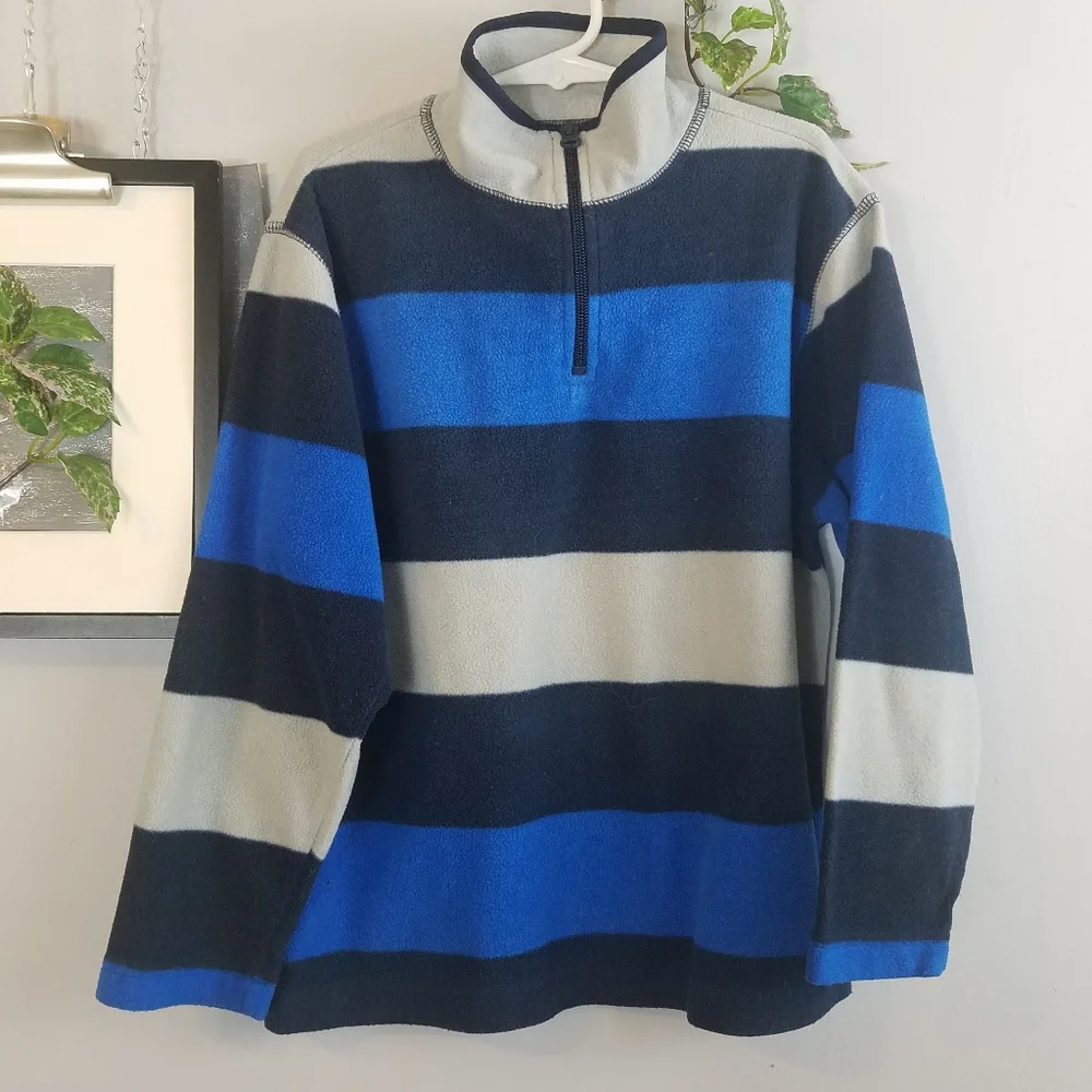 BUNDLE Old Navy Stripe Fleece 1/4‎ Zip Jacket S